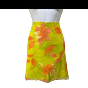Ashley Stewart Mesh Tropical Straight A Line Skirt 18/20 1X Whimsical Fairy #8